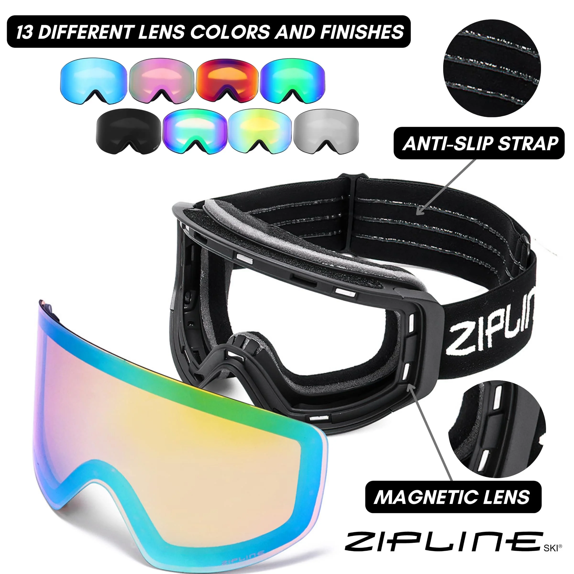 Podium XT Replacement Lens Only — Zipline Ski
